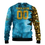 Personalized Newcastle United Skull Collage Blue Sweater Best Selling