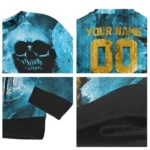 Personalized Newcastle United Skull Collage Blue Sweater Best Selling