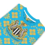 Personalized Newcastle United Snowflake Matrix Blue Sweater Best Selling