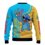 Personalized Newcastle United Stitch Art Prints Blue Sweater Best Selling