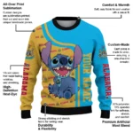 Personalized Newcastle United Stitch Art Prints Blue Sweater Best Selling