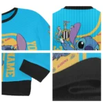 Personalized Newcastle United Stitch Art Prints Blue Sweater Best Selling