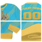 Personalized Newcastle United Stripe Motion Blue Sweater Best Selling