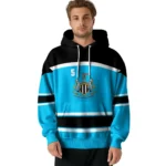 Personalized Newcastle United Striped Pattern Blue Hoodie Best Selling