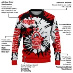 Personalized Nottingham Forest Burst Swirl Red Sweater Best Selling