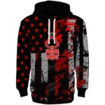Personalized Nottingham Forest Distressed Flag Red Black Hoodie Best Selling