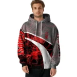 Personalized Nottingham Forest Hexagonal Mesh Red Black Gray Hoodie Best Selling