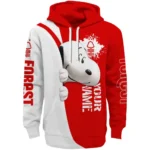 Personalized Nottingham Forest Peeking Snoopy Red Hoodie Best Selling