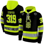 Personalized Nottingham Forest Safety Motif Black Neon Green Hoodie Best Selling