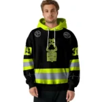 Personalized Nottingham Forest Safety Motif Black Neon Green Hoodie Best Selling