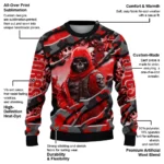Personalized Nottingham Forest Skull Horde Red Sweater Best Selling