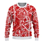 Personalized Nottingham Forest Streak Overlay Red Sweater Best Selling