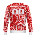 Personalized Nottingham Forest Streak Overlay Red Sweater Best Selling
