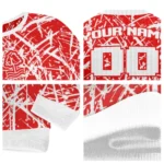 Personalized Nottingham Forest Streak Overlay Red Sweater Best Selling