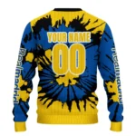 Personalized Real Madrid Burst Swirl Yellow Sweater Best Selling