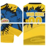 Personalized Real Madrid Burst Swirl Yellow Sweater Best Selling
