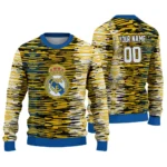 Personalized Real Madrid Camouflage Stripe Yellow White Sweater Best Selling