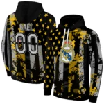 Personalized Real Madrid Distressed Flag Yellow Black Hoodie Best Selling