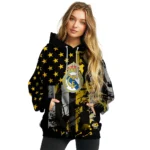 Personalized Real Madrid Distressed Flag Yellow Black Hoodie Best Selling