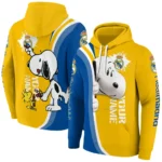 Personalized Real Madrid Peeking Snoopy Yellow Hoodie Best Selling