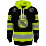 Personalized Real Madrid Safety Motif Black Neon Green Hoodie Best Selling