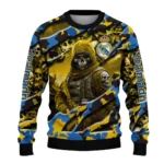 Personalized Real Madrid Skull Horde Yellow Sweater Best Selling