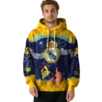 Personalized Real Madrid Spongebob Patrick Star Yellow Navy Hoodie Best Selling