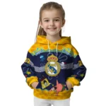 Personalized Real Madrid Spongebob Patrick Star Yellow Navy Hoodie Best Selling