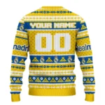 Personalized Real Madrid Tent Stripes Yellow White Sweater Best Selling