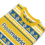 Personalized Real Madrid Tent Stripes Yellow White Sweater Best Selling