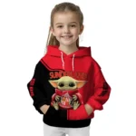 Personalized Sunderland Baby Yoda Red Black Hoodie Best Selling