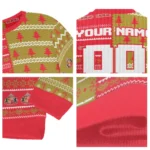 Personalized Sunderland Christmastree Bands White Sweater Best Selling