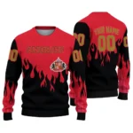 Personalized Sunderland Flame Outline Red Black Sweater Best Selling