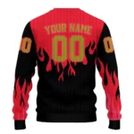 Personalized Sunderland Flame Outline Red Black Sweater Best Selling