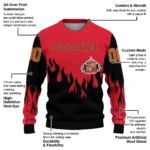 Personalized Sunderland Flame Outline Red Black Sweater Best Selling