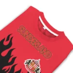 Personalized Sunderland Flame Outline Red Black Sweater Best Selling