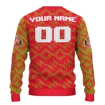 Personalized Sunderland Lattice Gridwork Red Sweater Best Selling