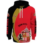 Personalized Sunderland Minimalist Design Red Black Hoodie Best Selling