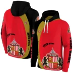 Personalized Sunderland Minimalist Design Red Black Hoodie Best Selling