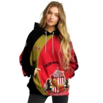 Personalized Sunderland Minimalist Design Red Black Hoodie Best Selling