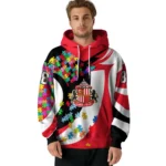 Personalized Sunderland Puzzle Pieces Red Hoodie Best Selling
