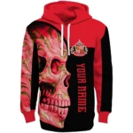 Personalized Sunderland Skull Motif Red Black Hoodie Best Selling