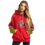 Personalized Sunderland Striped Sleeves Red Hoodie Best Selling