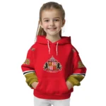Personalized Sunderland Striped Sleeves Red Hoodie Best Selling