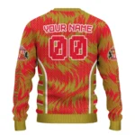 Personalized Sunderland Swirl Flow Red Sweater Best Selling