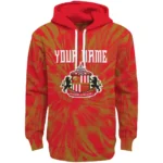 Personalized Sunderland Tie Dye Pattern Red Hoodie Best Selling