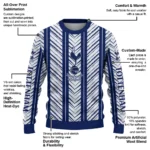 Personalized Tottenham Hotspur Chevron Rows Navy Sweater Best Selling