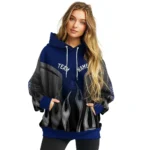 Personalized Tottenham Hotspur Flame Design Navy Hoodie Best Selling