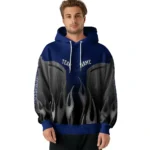 Personalized Tottenham Hotspur Flame Design Navy Hoodie Best Selling