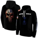 Personalized Tottenham Hotspur Punisher Skull Black Hoodie Best Selling
